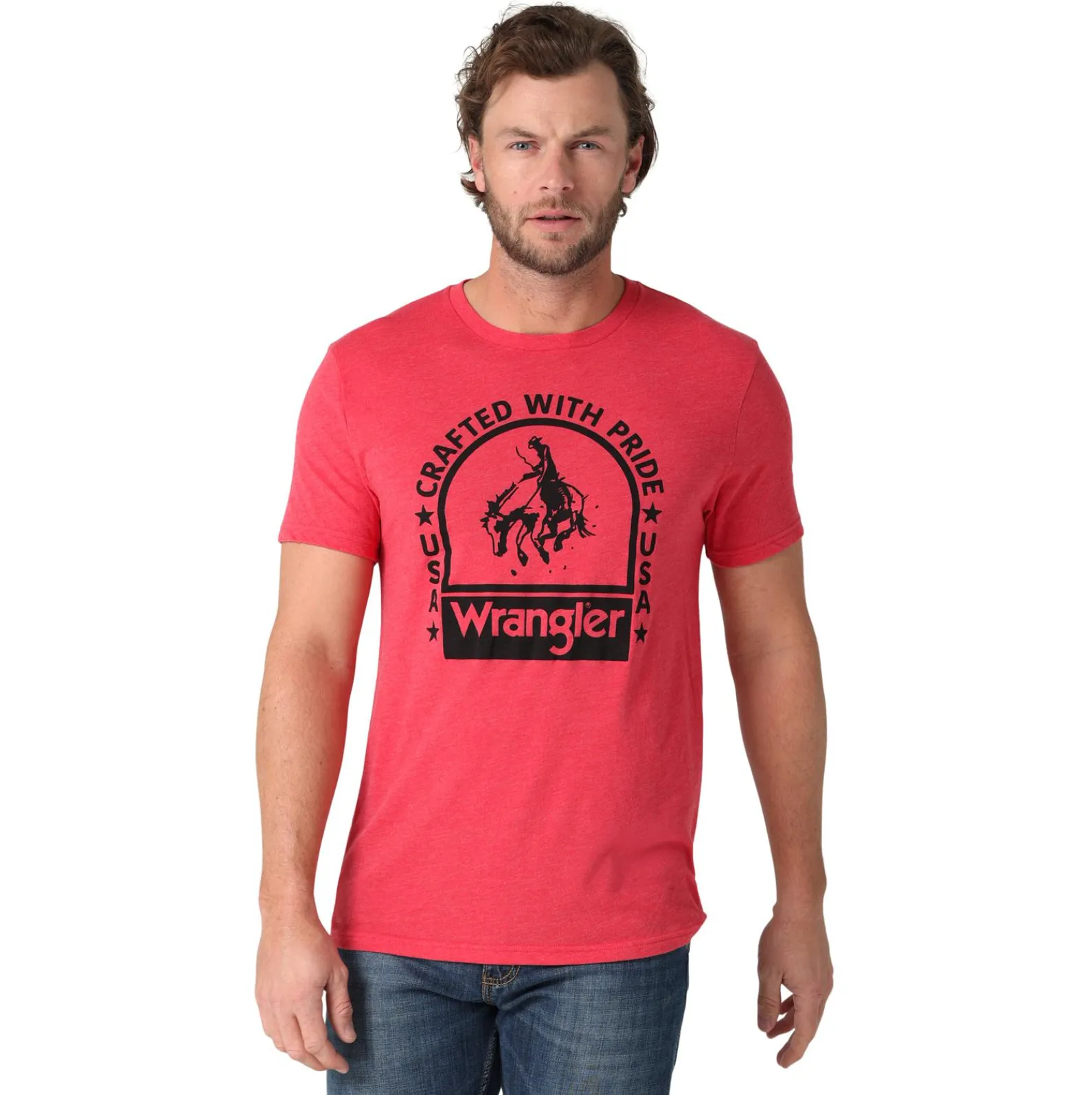 112325724 - Wrangler Short Sleeve T-Shirt - Red Heather