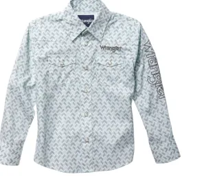 112346230 - Boys Wrangler®  LS Snap - Blue