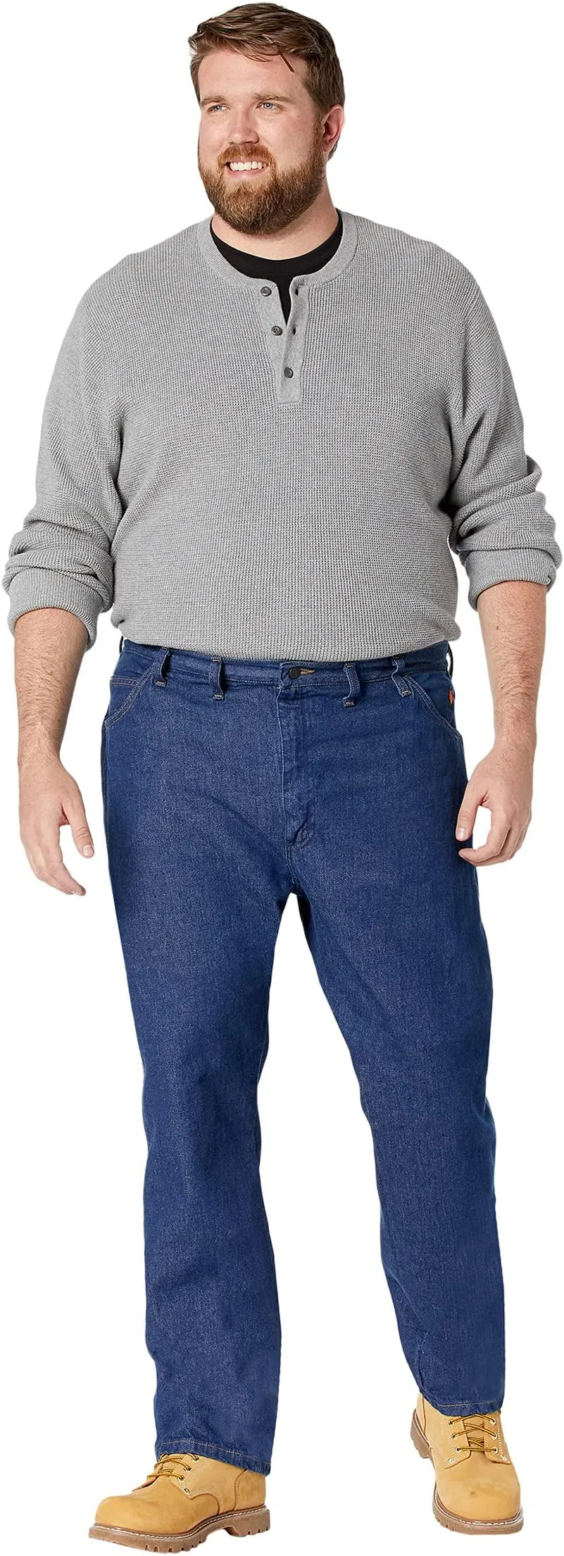 Big & Tall Flame Resistant Lightweight Regular Fit Wrangler Jeans, Dark Denim