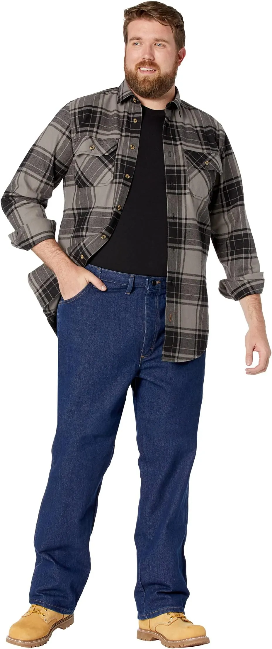 Big & Tall Flame Resistant Premium Performance Slim Fit Wrangler Jeans, Dark Denim
