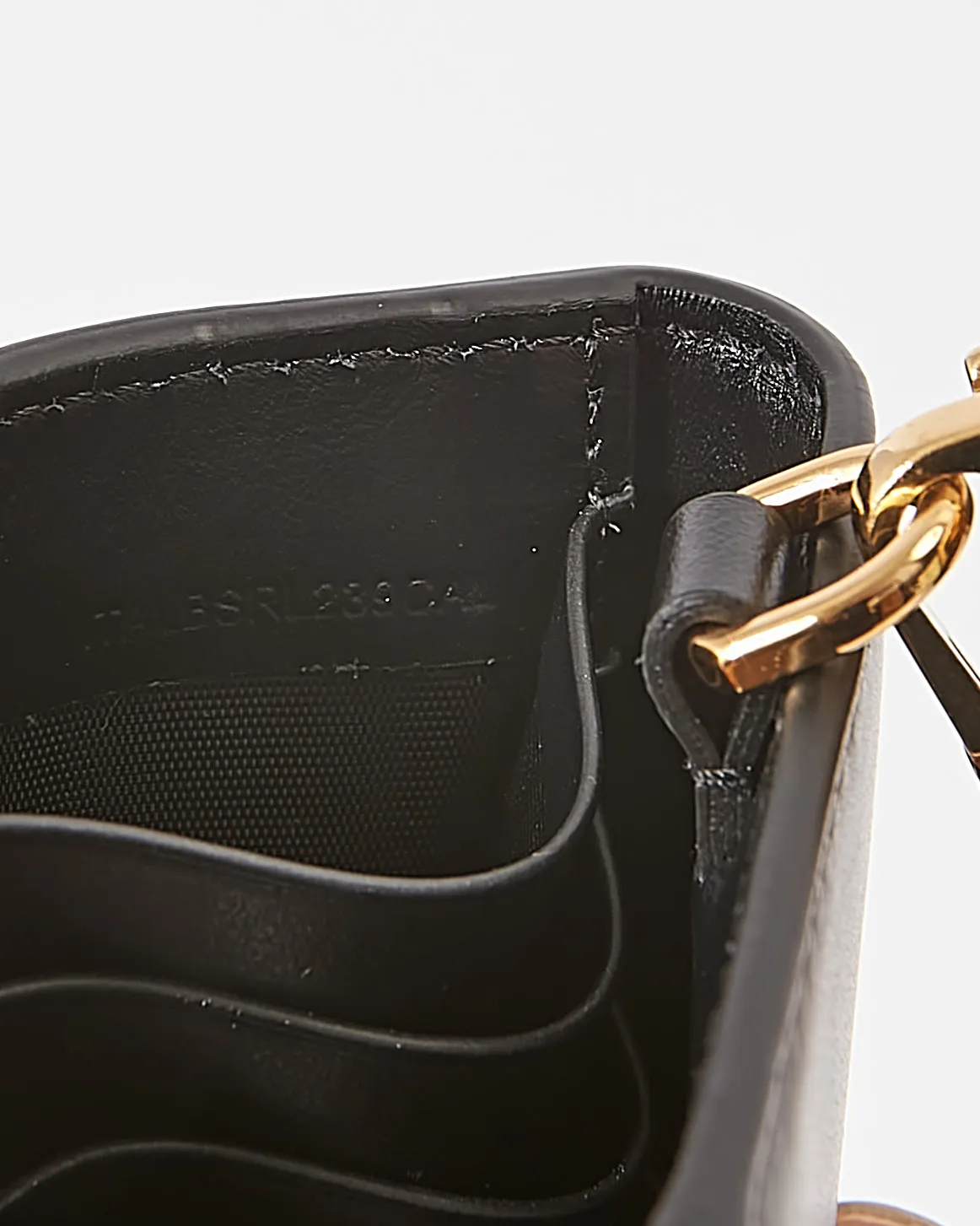 Burberry Black Leather Card Holder Chain