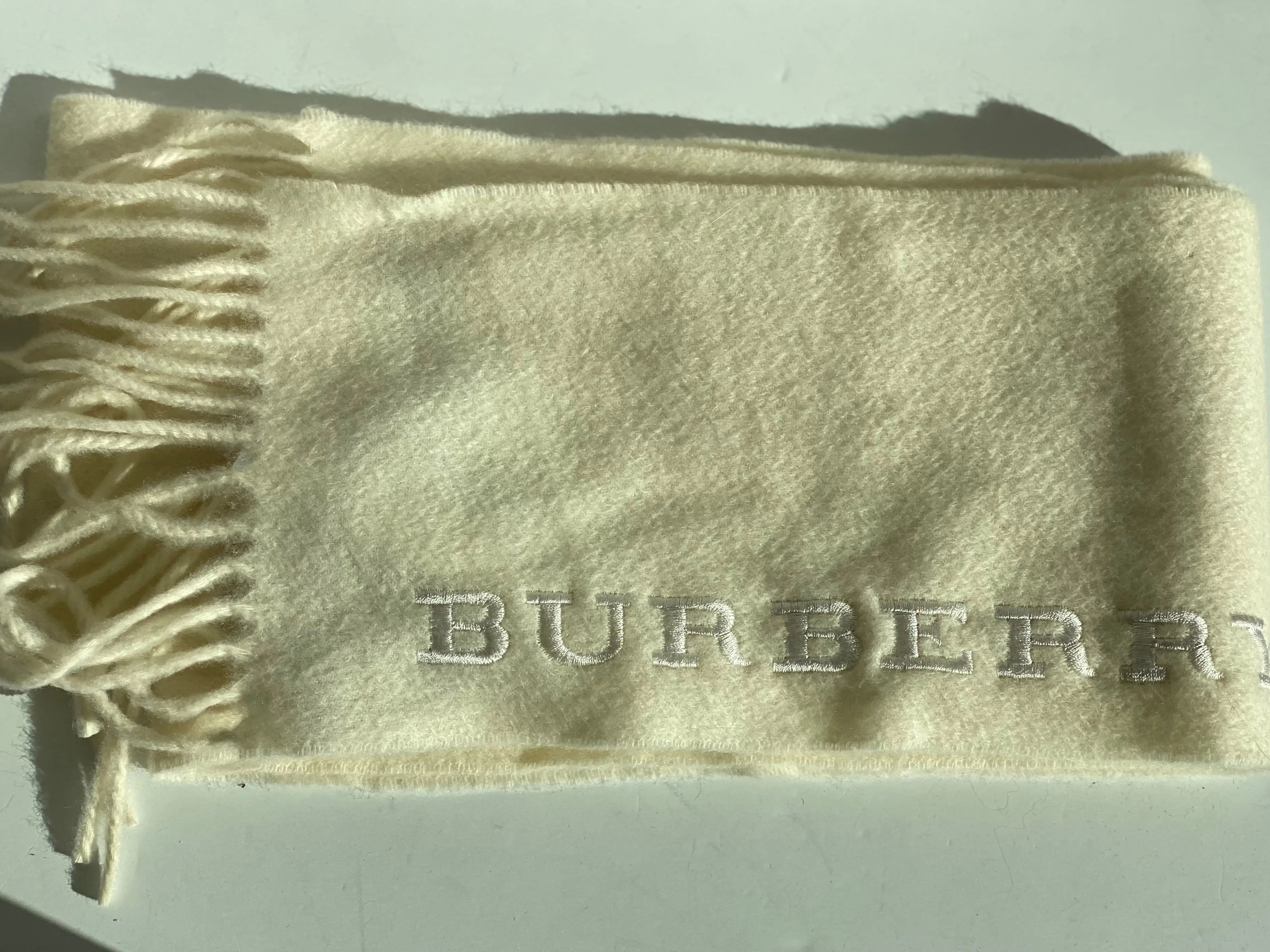 Burberry Cashmere Fringe Scarf