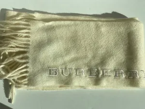 Burberry Cashmere Fringe Scarf