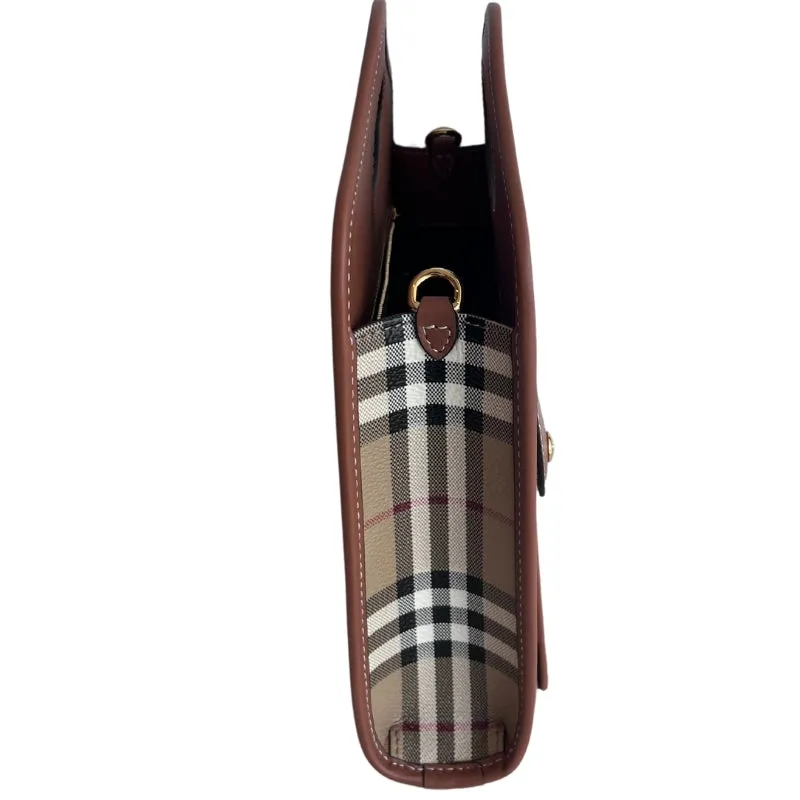 Burberry Mini Pocket Plaid Tote