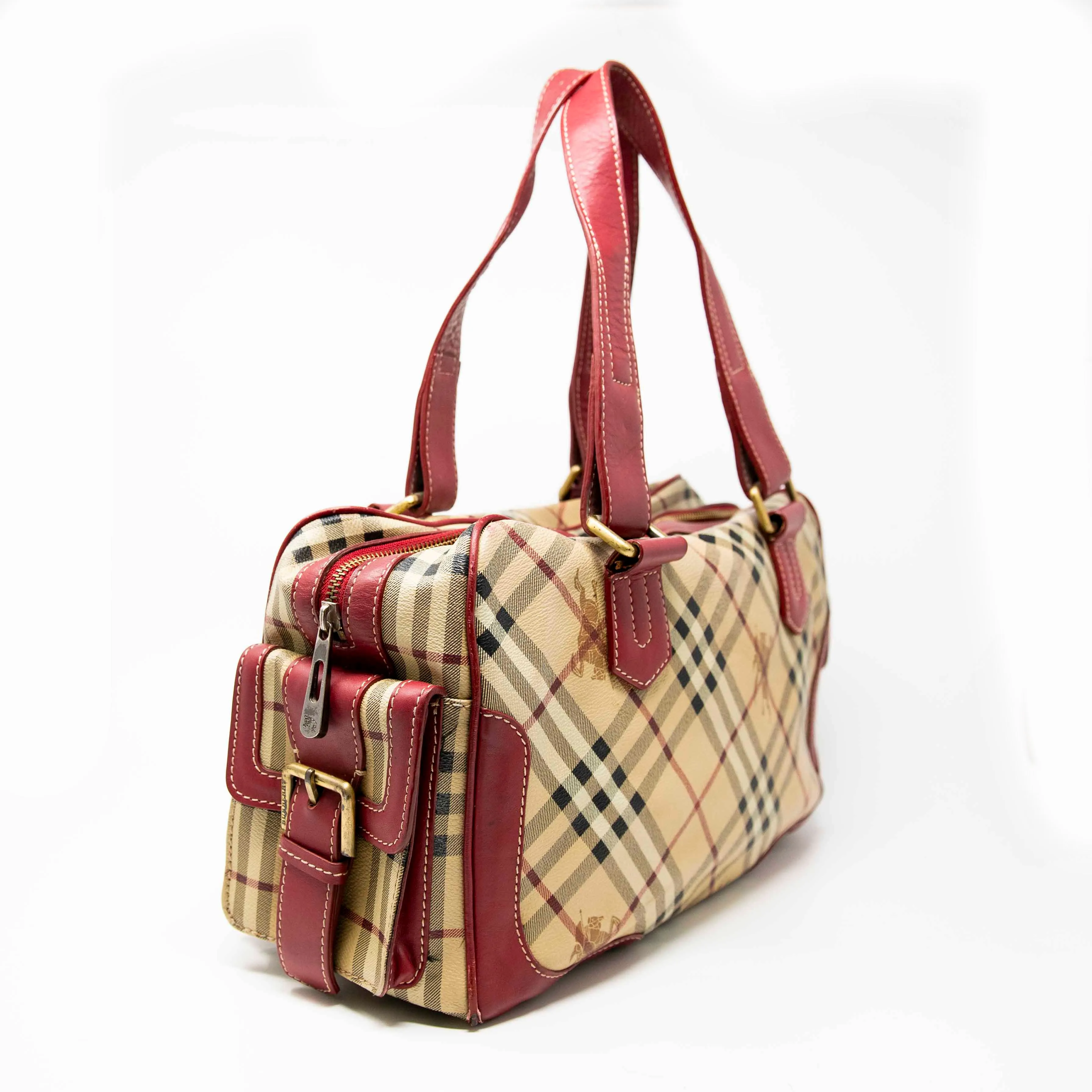 Burberry Red Nova Check Bag