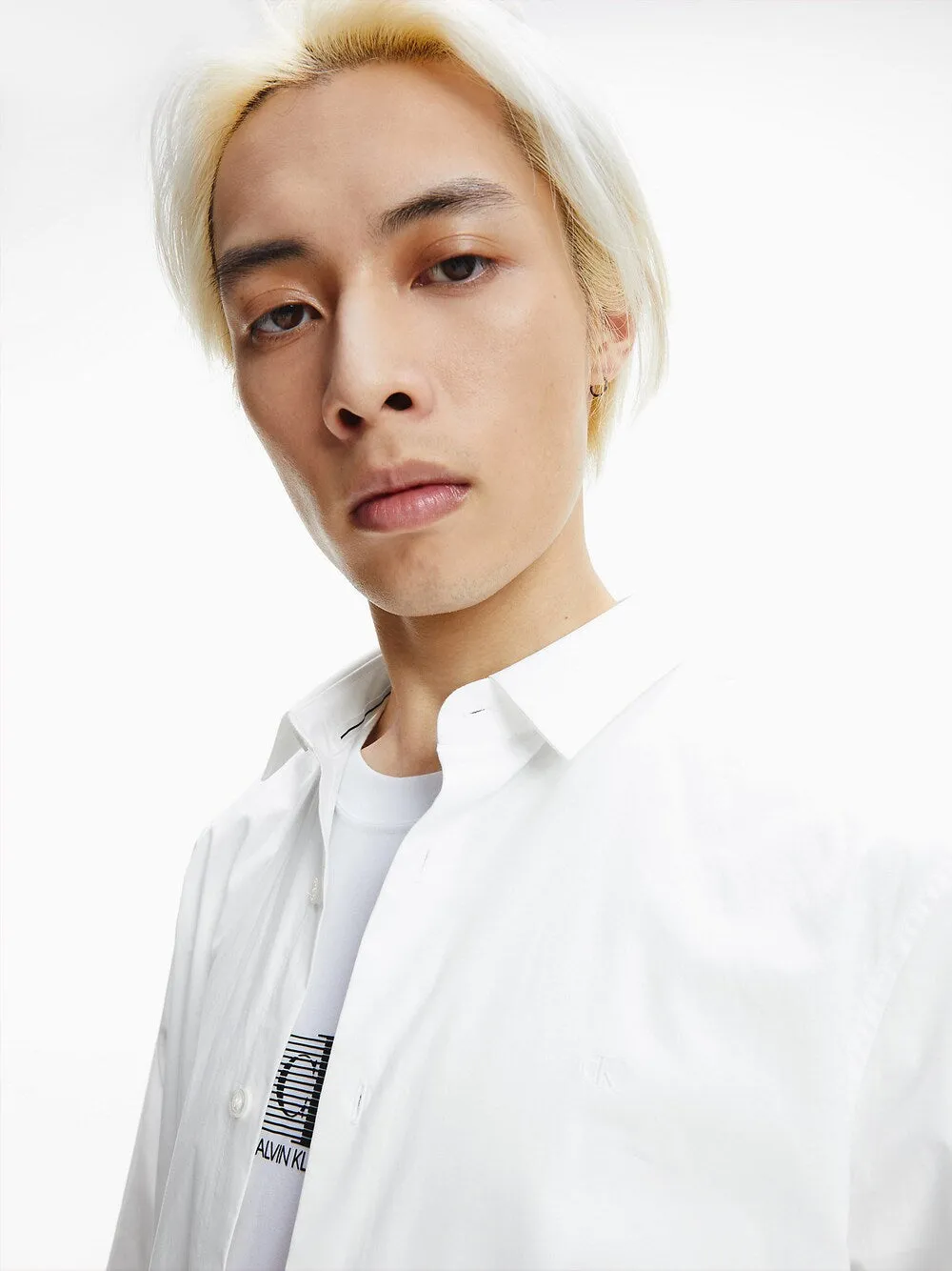 Calvin Klein slim fit business shirt, white