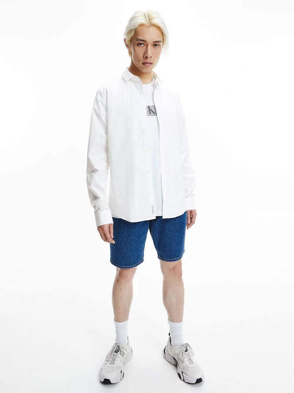 Calvin Klein slim fit business shirt, white