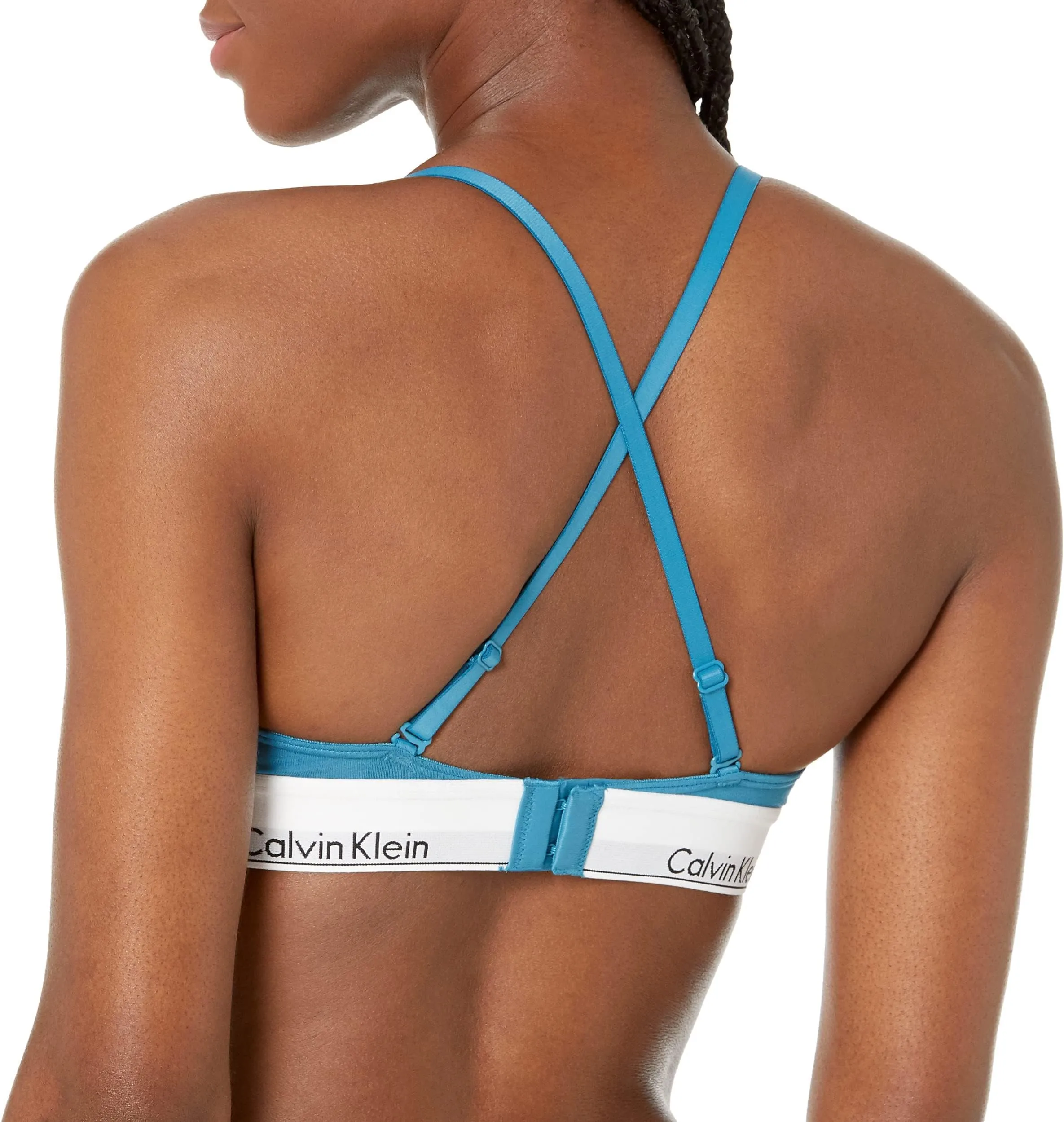 Calvin Klein Women's Contemporary Cotton Triangle Bra Tapestry Teal color