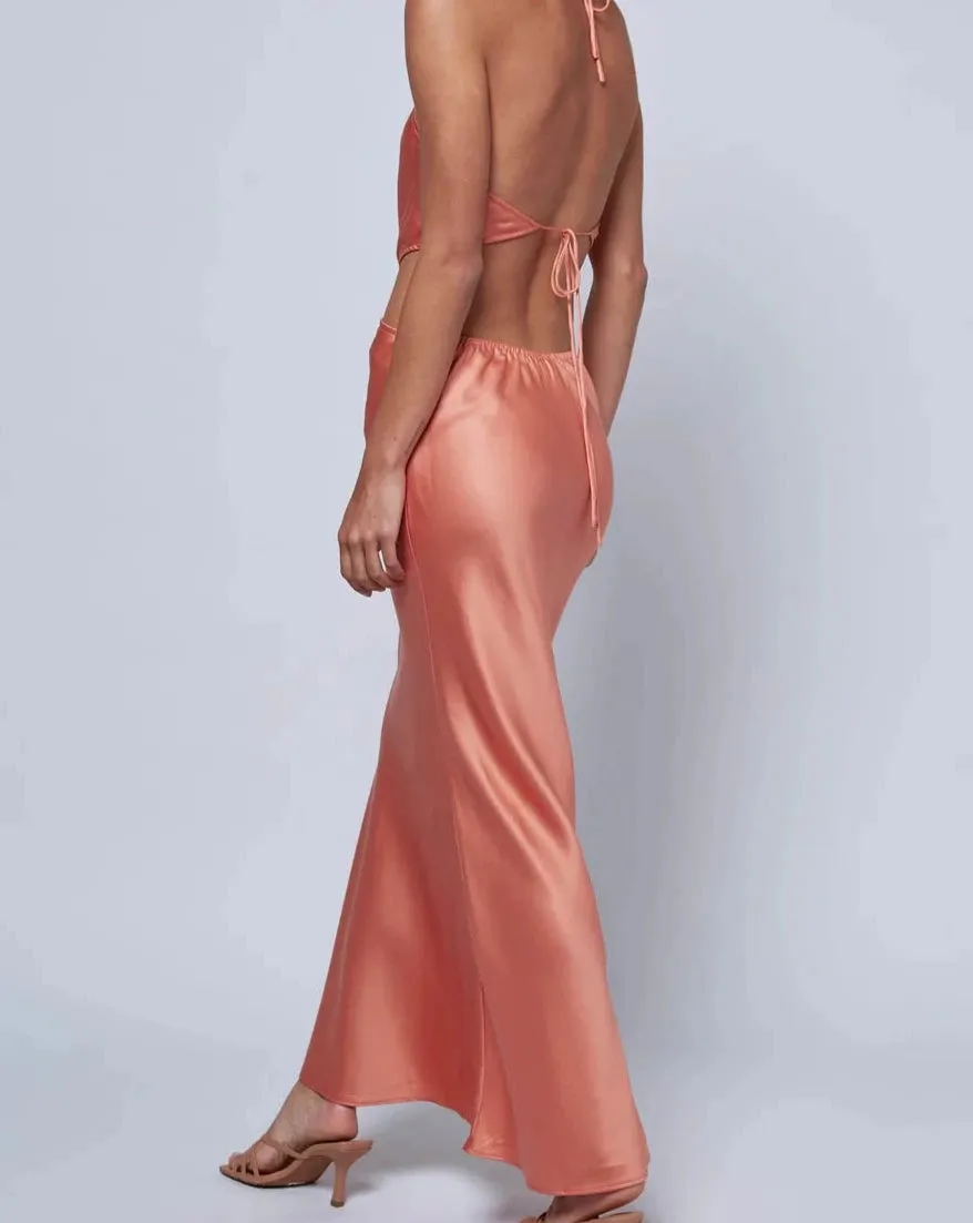 Cut Out Maxi Dress in Cantaloupe