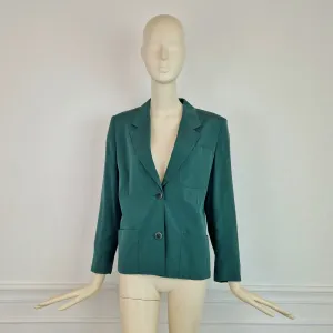 Giacca Max Mara verde pura seta