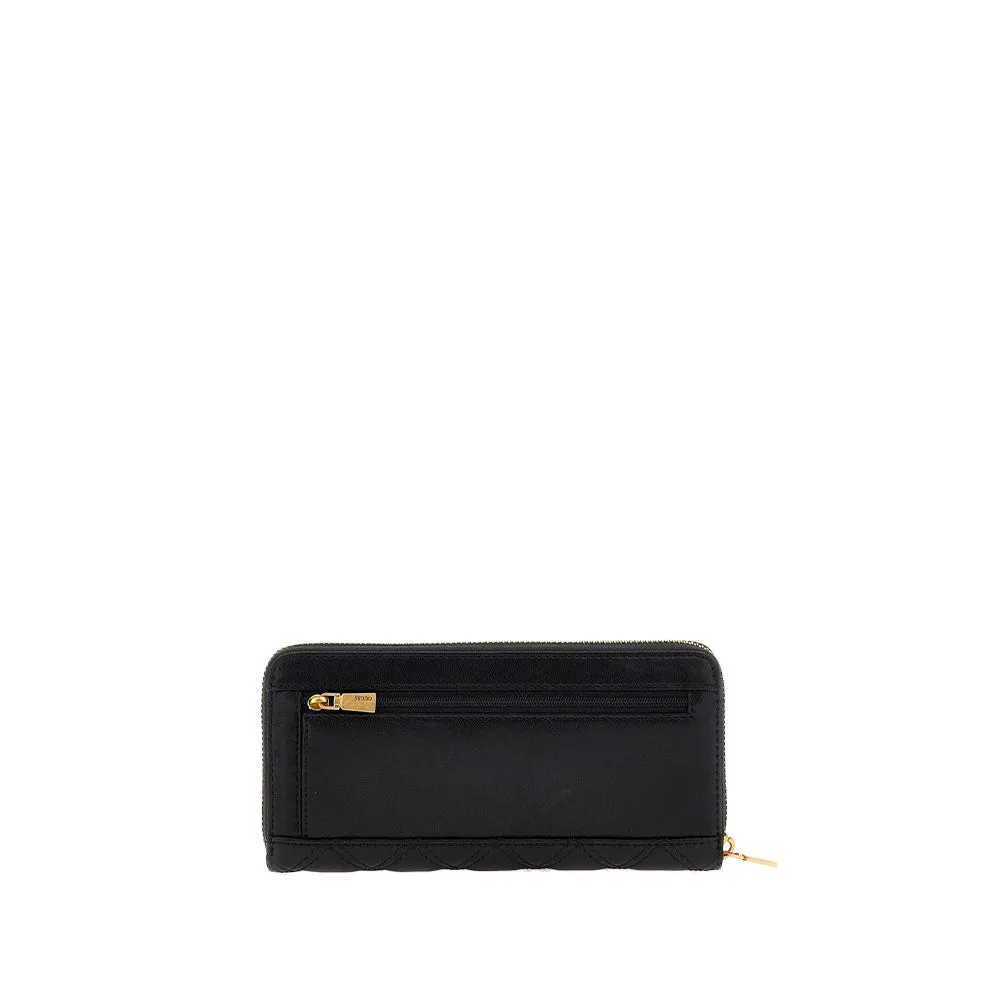 Giully Large Zip Around Purse - Black