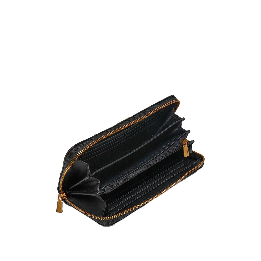 Giully Large Zip Around Purse - Black