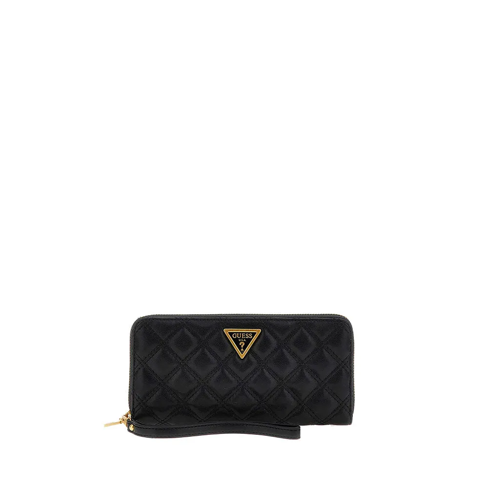 Giully Large Zip Around Purse - Black