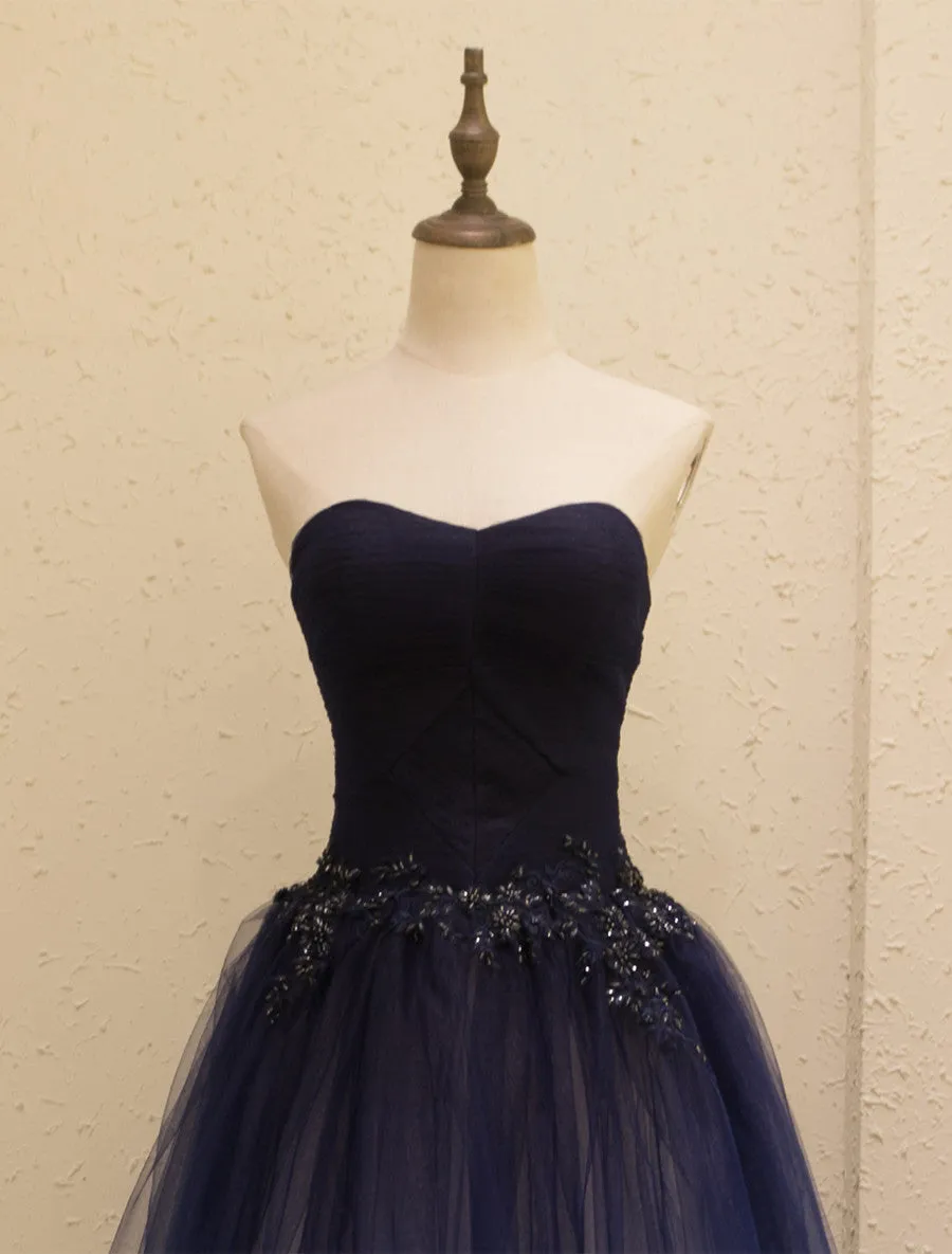 Gorgeous Gradient Tulle Ball Gown Evening Dress Tulle Party Dress with Applique