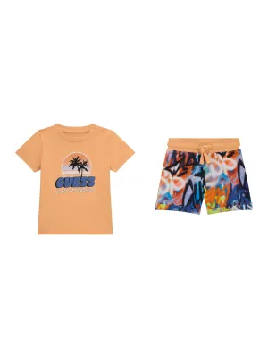 Guess Completo Arancione Da Neonato