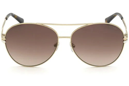 Guess Ladies Gold Tone Square Sunglasses