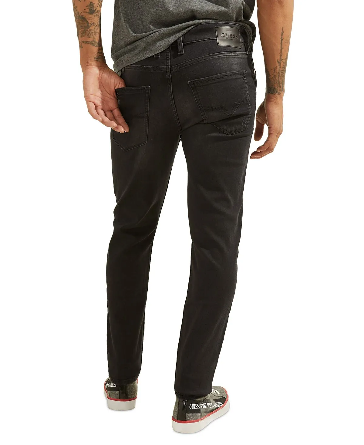 GUESS Men's Distressed Slim Fit Jeans