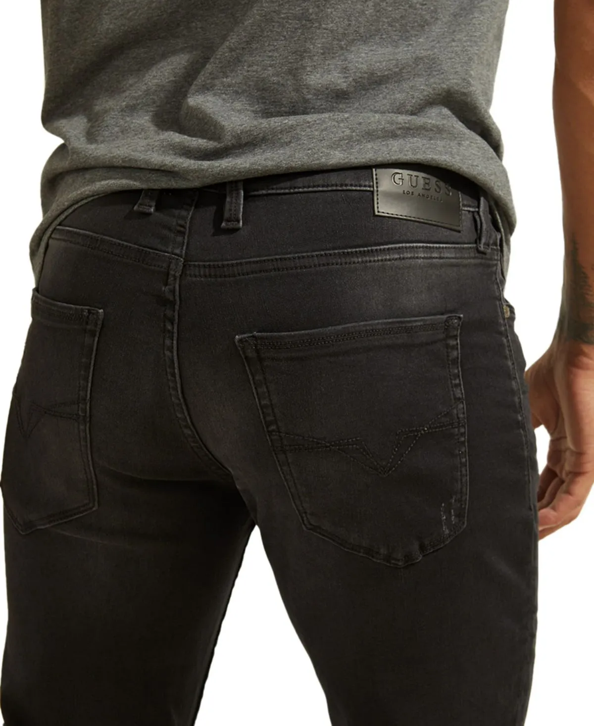 GUESS Men's Distressed Slim Fit Jeans