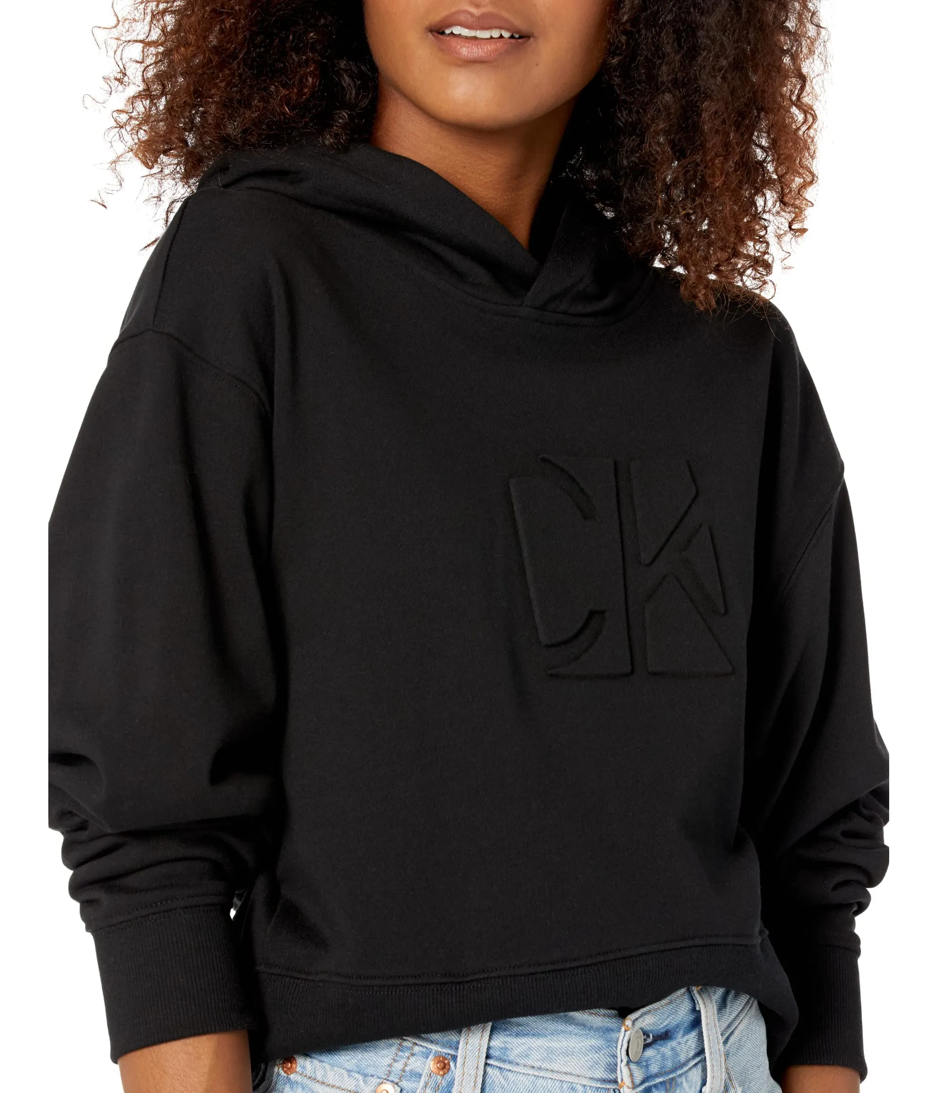 Hoodie Calvin Klein, Hoodie with Embossed Logo