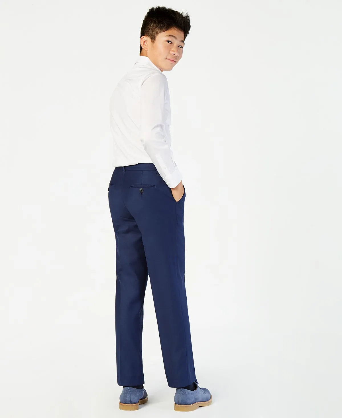 Infinite Stretch Blue Pants for Big Boys Calvin Klein