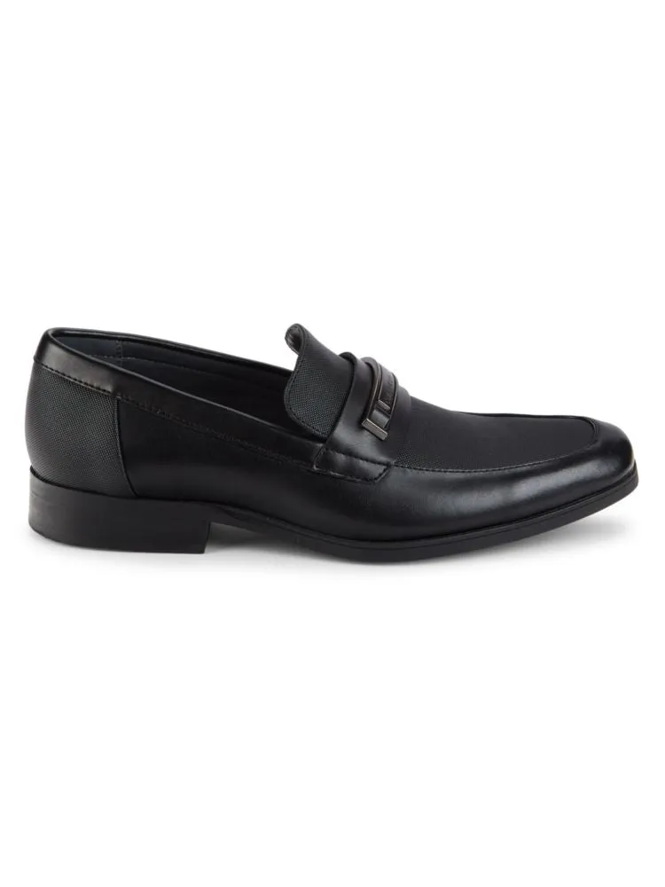 Jameson Calvin Klein leather loafers, black