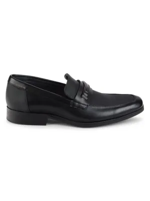 Jameson Calvin Klein leather loafers, black