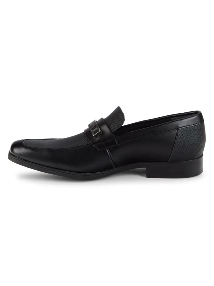 Jameson Calvin Klein leather loafers, black
