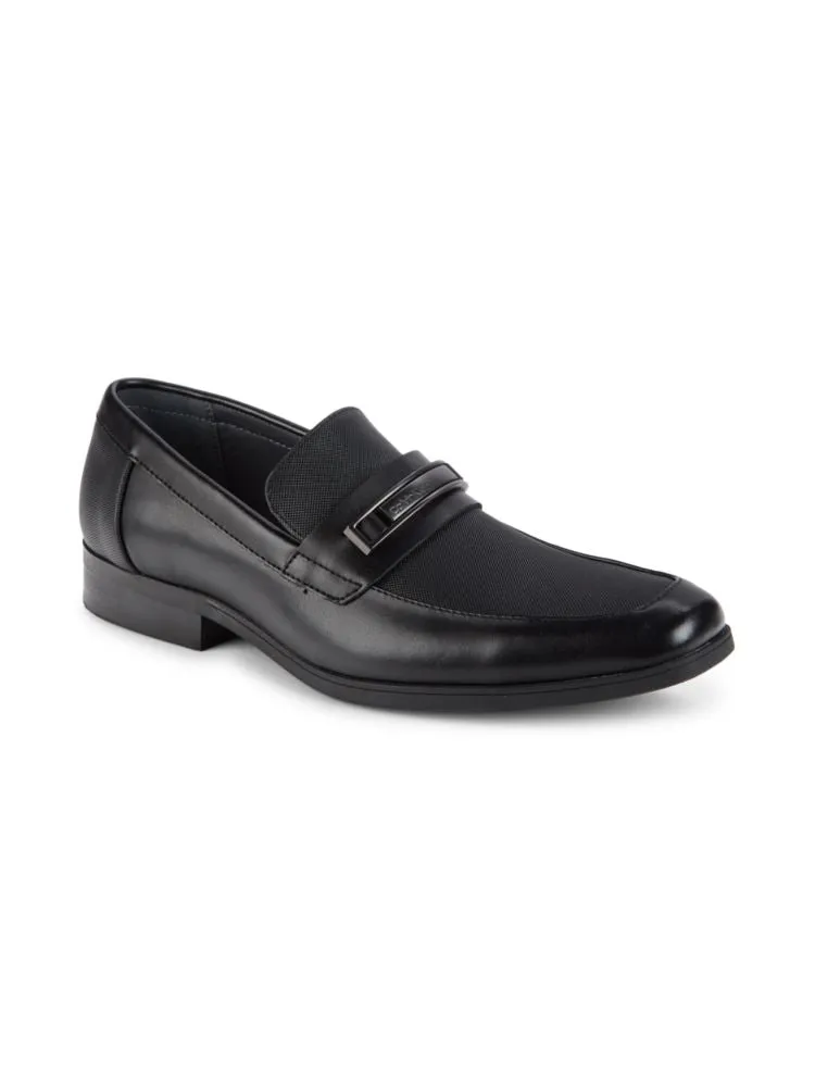 Jameson Calvin Klein leather loafers, black