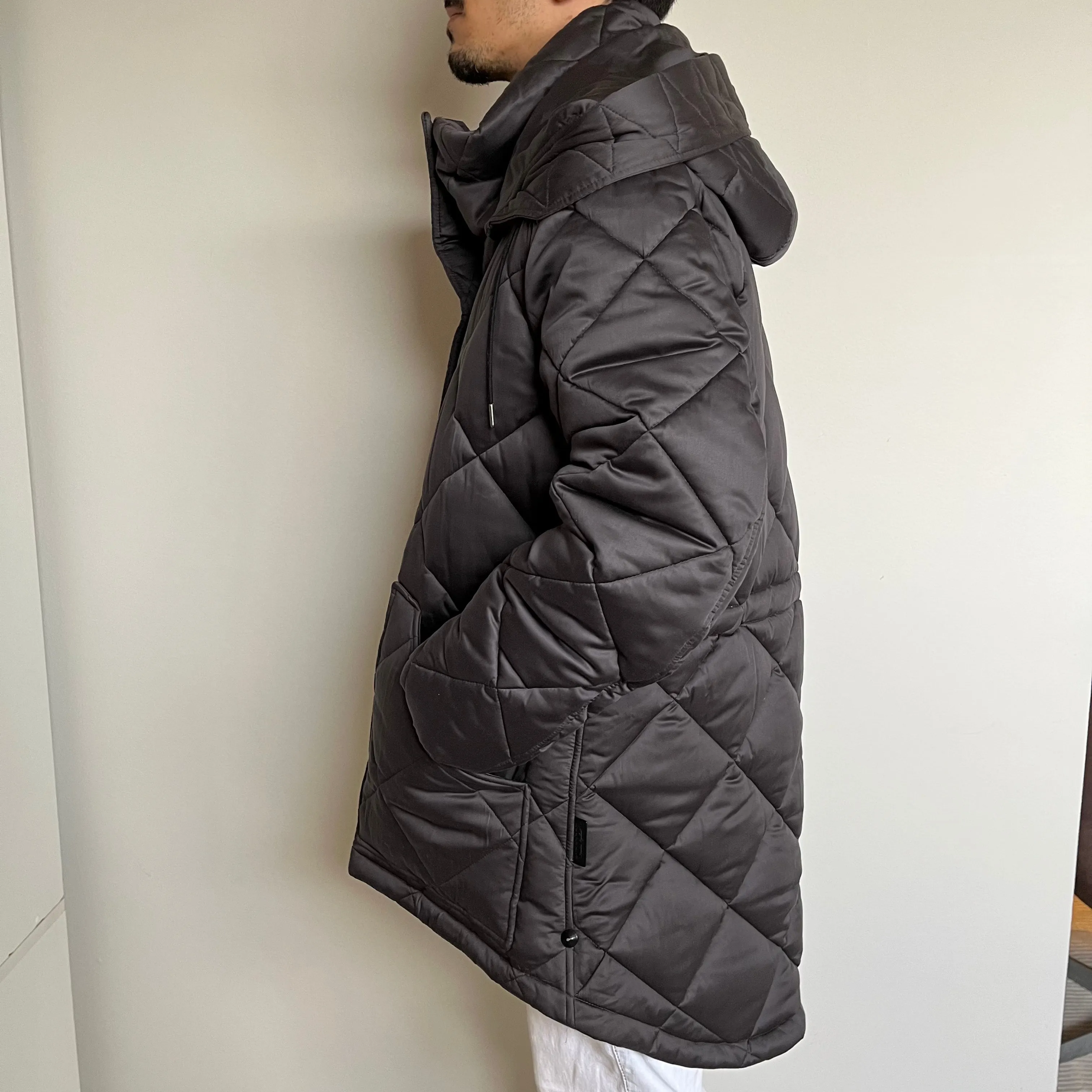 Jaqueta Burberry Nylon Matelassê Grafite