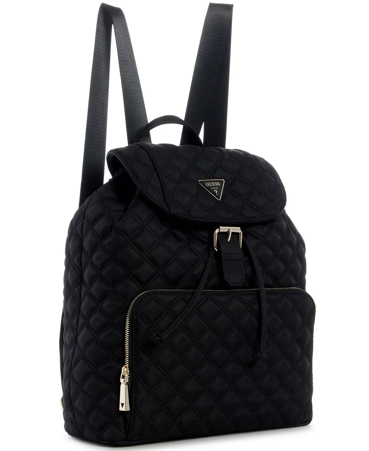 Jaxi Large Quilted Backpack Exclusive to Macy's GUESS, Black