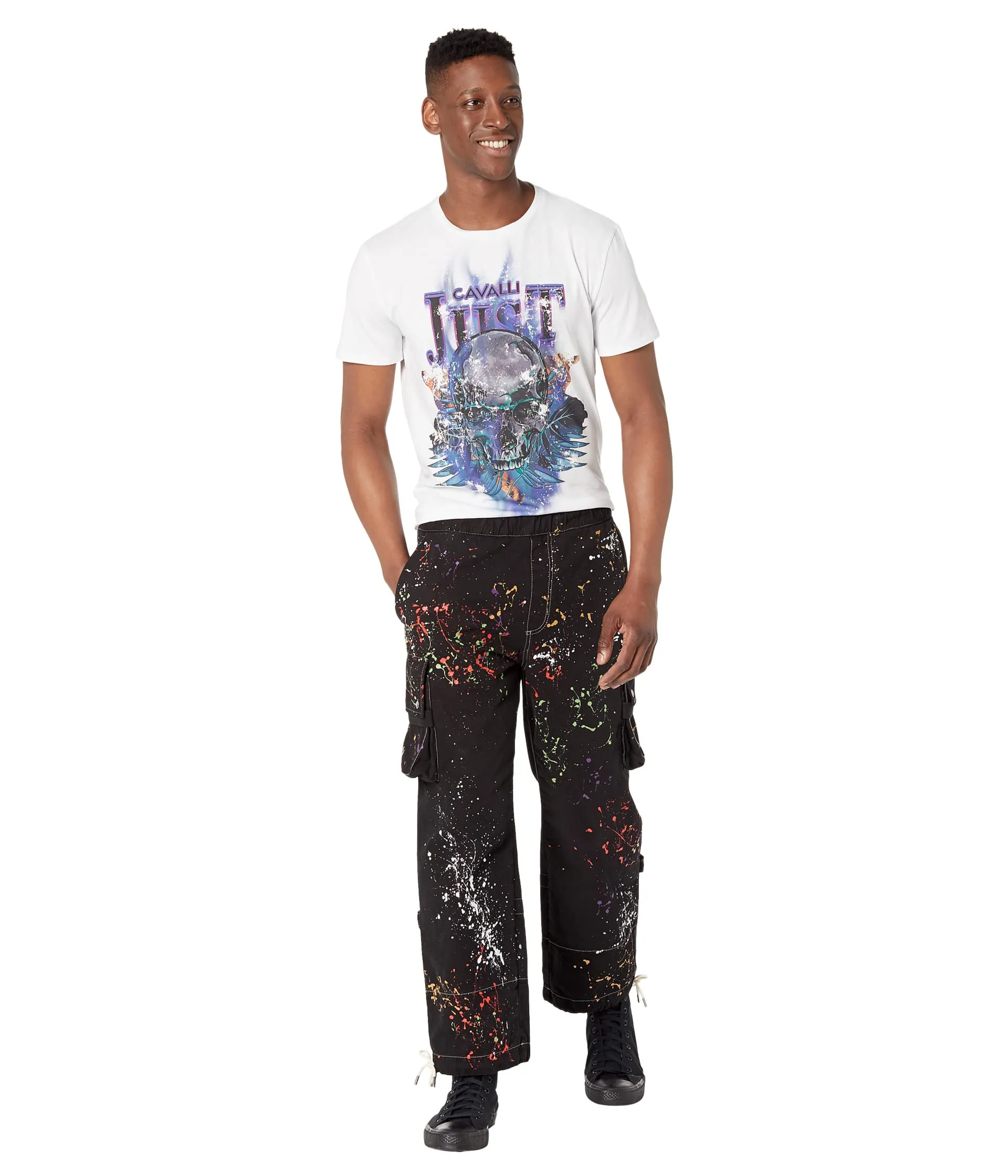 Just Cavalli cargo pants, Cotton Gabardine Cargo Pants