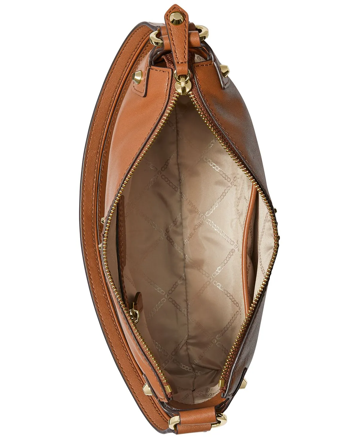Large leather Astor handbag with Michael Kors studs
