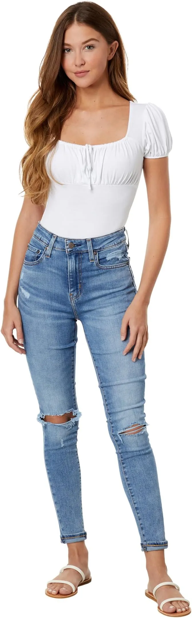 Levi's 721 High Rise Skinny Jeans in High Beams