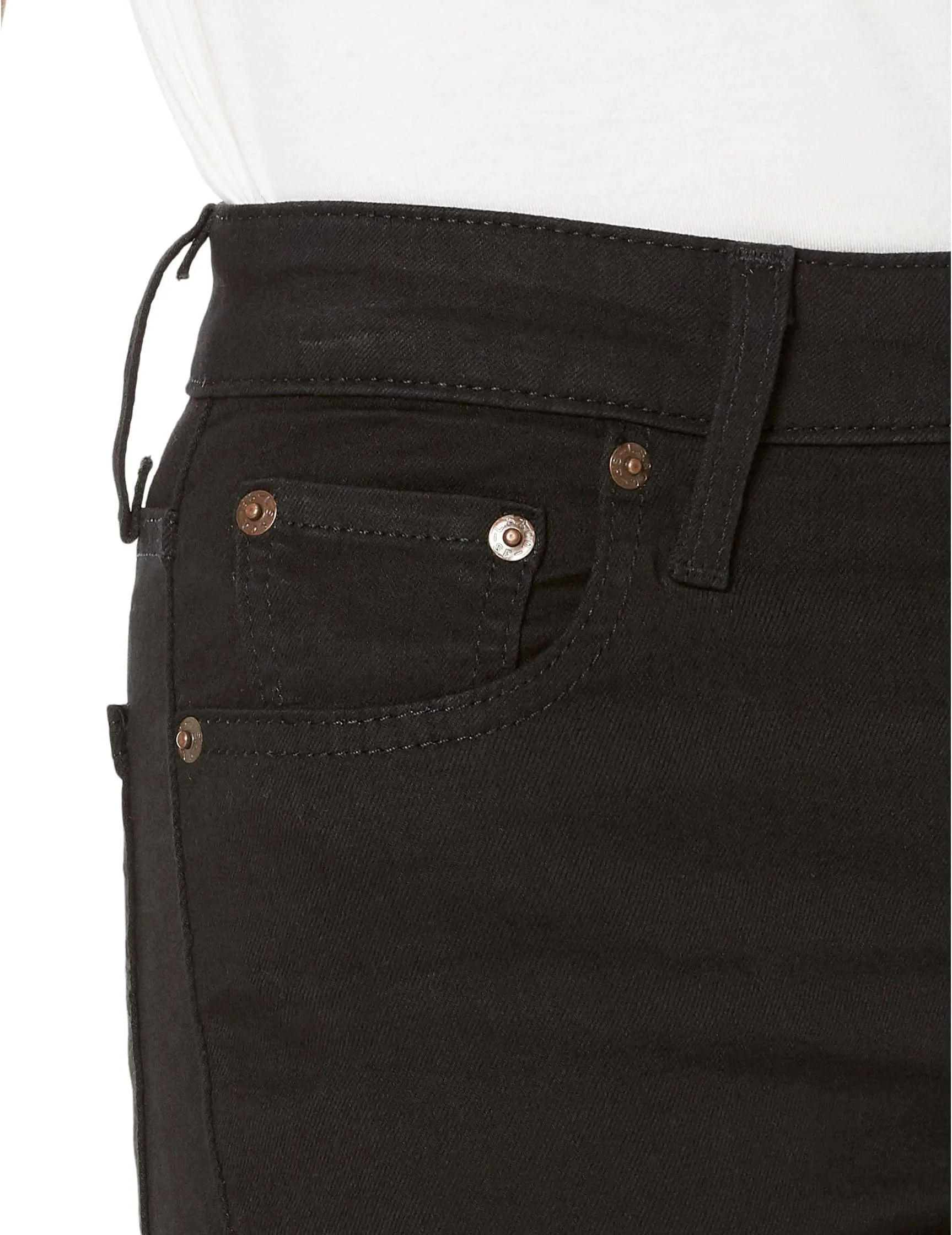 Levi's 726 High-Rise Flare Jeans in Soft Black