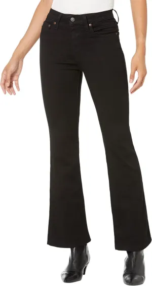 Levi's 726 High-Rise Flare Jeans in Soft Black