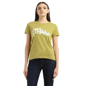 Levi's Women's Regular Fit T-Shirt (23771-0449_Green