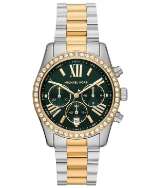 Lexington Women's Chronograph Watch with Two Tone Stainless Steel Bracelet 38mm Michael Kors