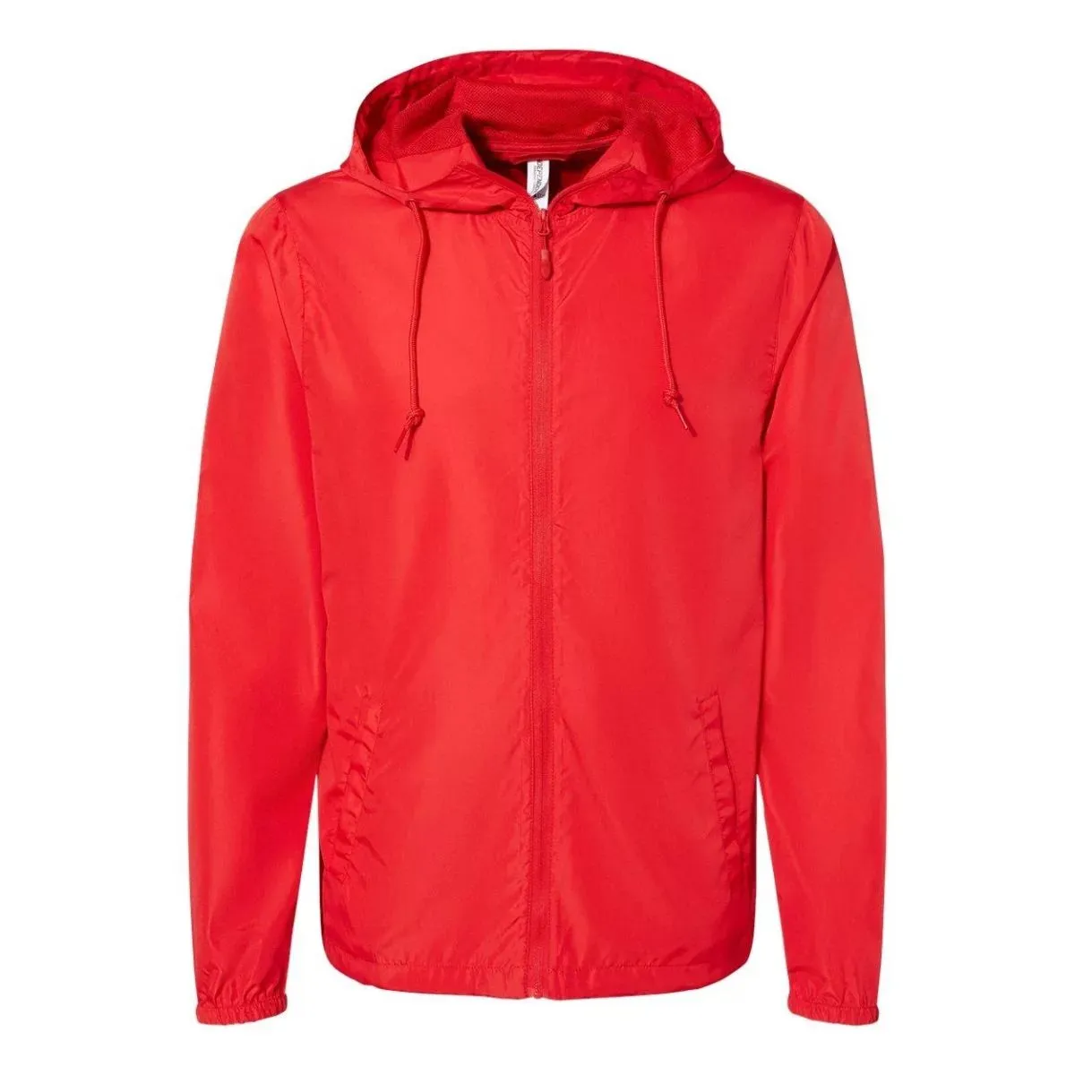 Lightweight windbreaker with all-over zip, Red Independent Trading Co., red