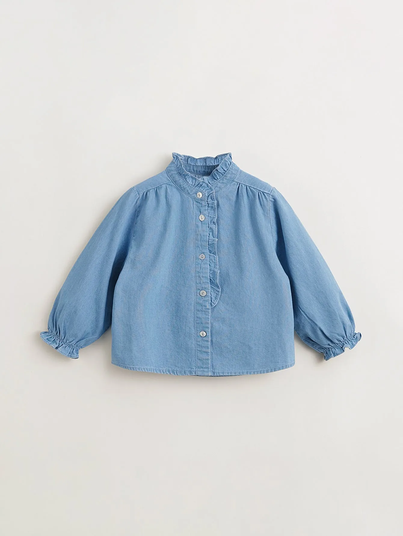 MARC & JANIE Girls Lace Denim Shirts 240131