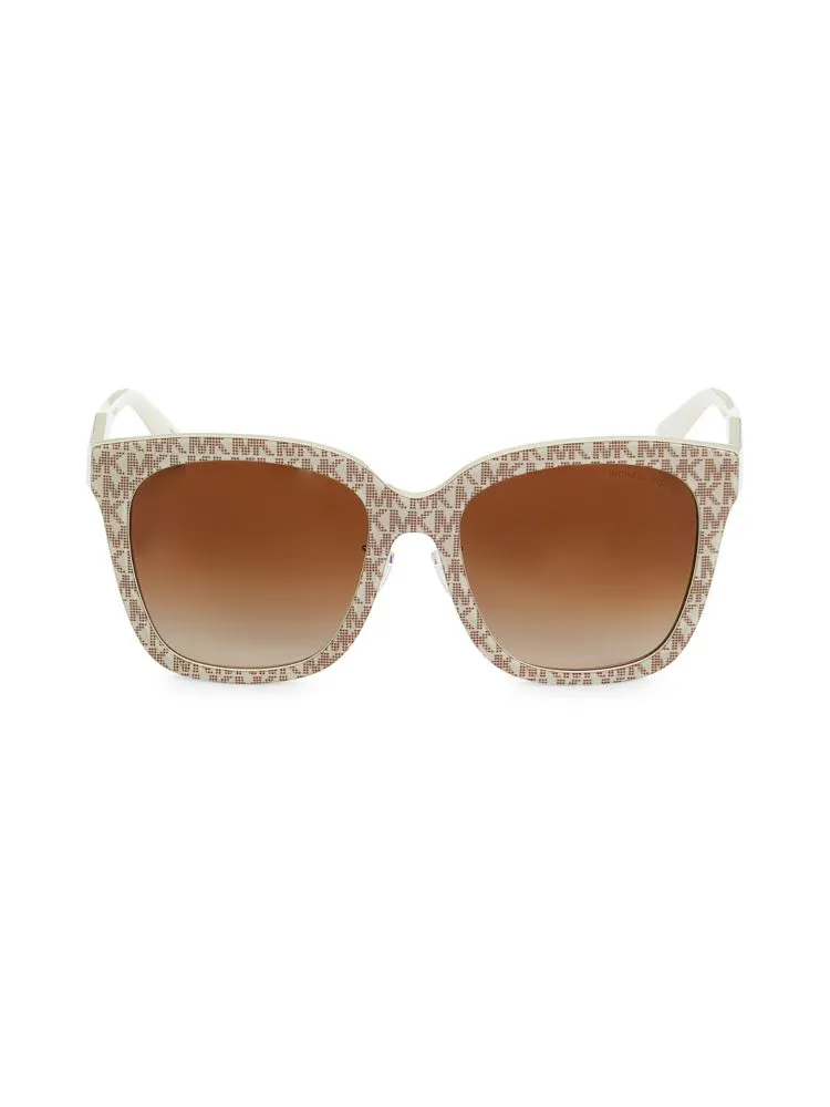 Michael Kors 55mm Square Sunglasses in Vanilla Brown