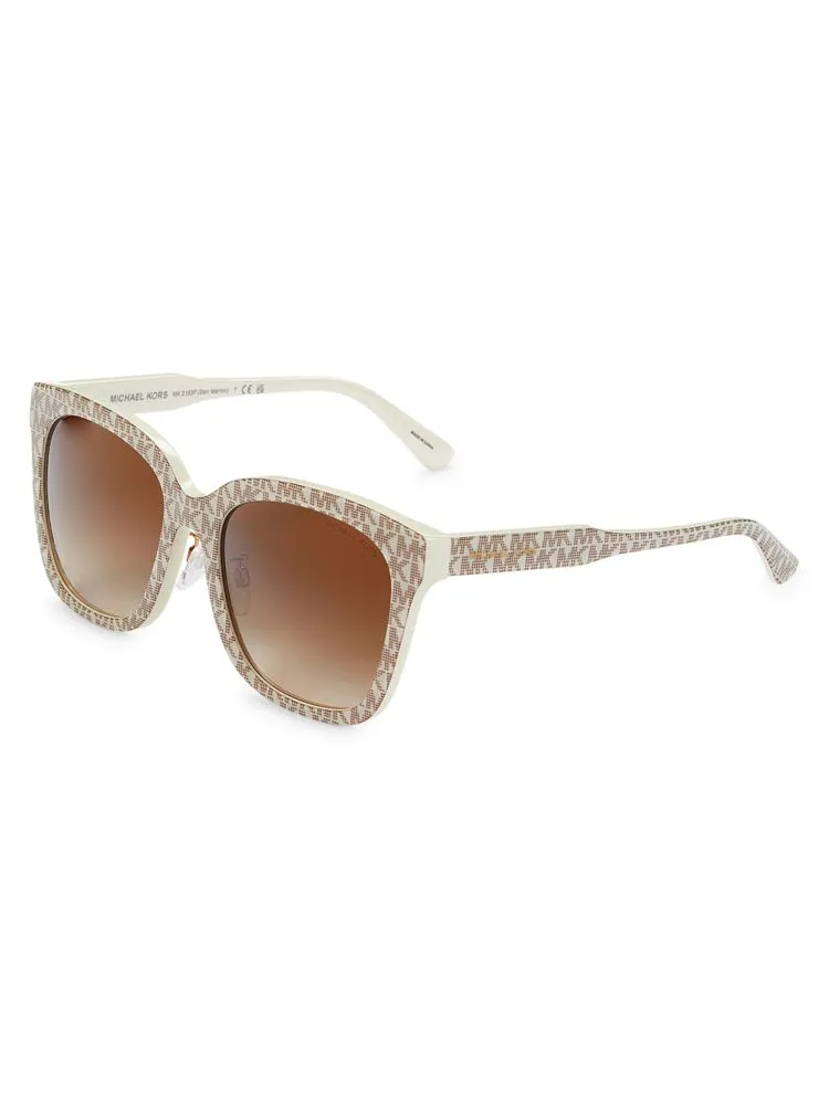 Michael Kors 55mm Square Sunglasses in Vanilla Brown