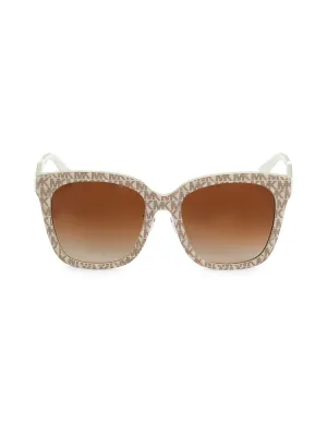 Michael Kors 55mm Square Sunglasses in Vanilla Brown