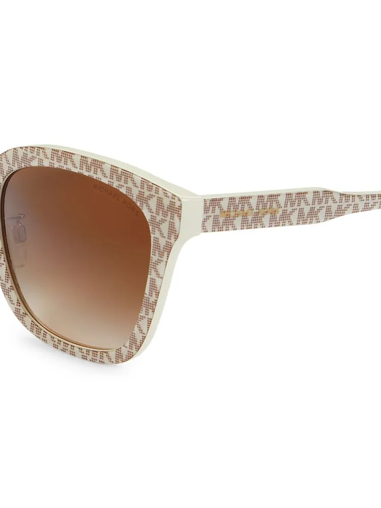 Michael Kors 55mm Square Sunglasses in Vanilla Brown