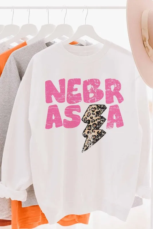 NEBRASKA LIGHTNING GRAPHIC SWEATSHIRT PLUS SIZE