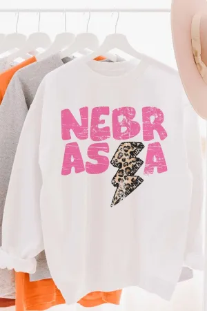 NEBRASKA LIGHTNING GRAPHIC SWEATSHIRT PLUS SIZE