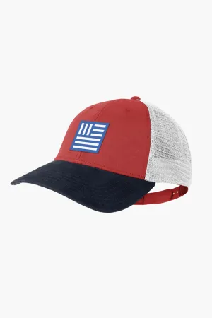 North Face IC USA Trucker Kids Hat - Fiery Red