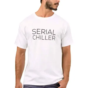 Nutcase Designer Round Neck Men's T-Shirt Wrinkle-Free Poly Cotton Tees - Serial Chiller