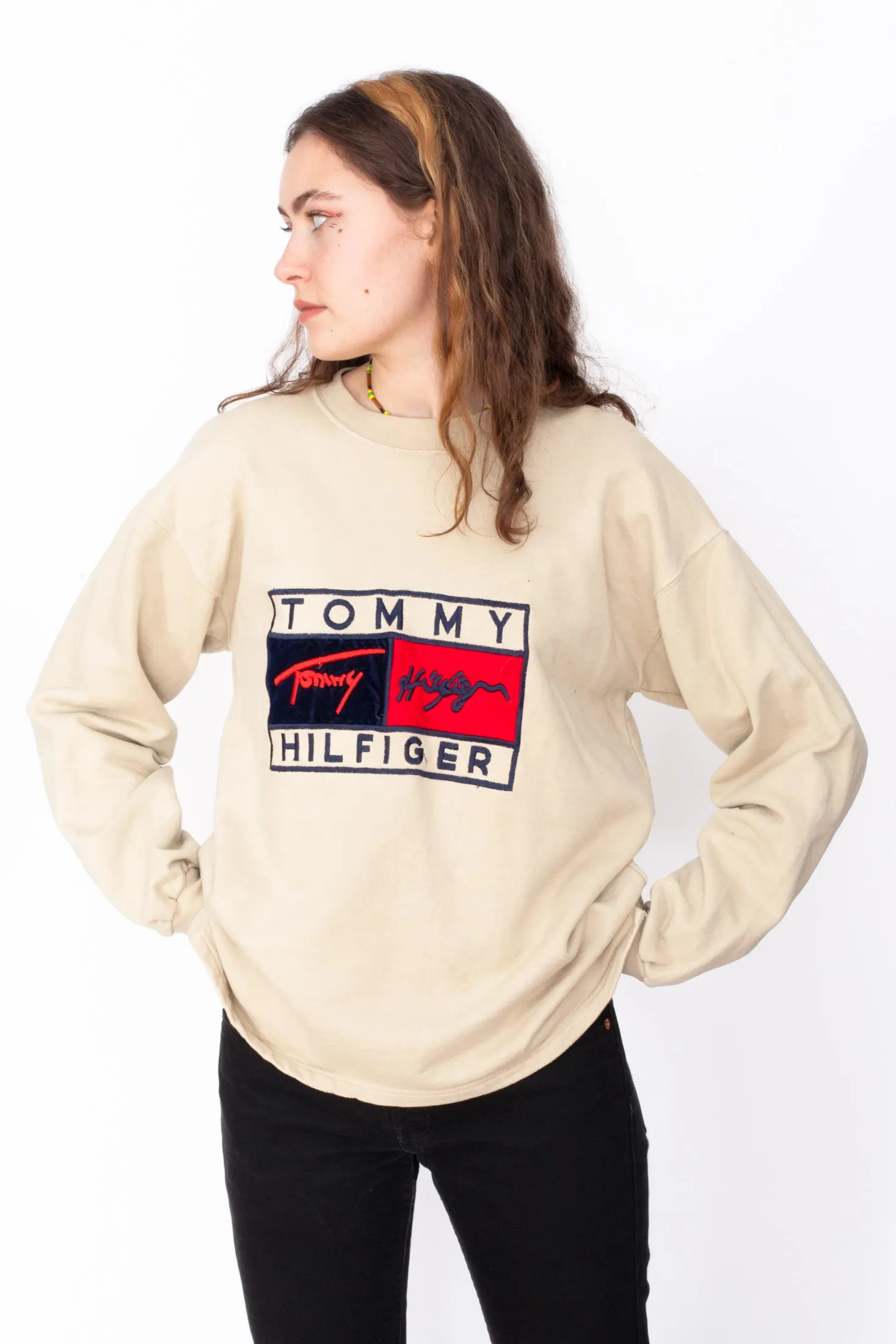 RARE Vintage 90s Tommy Hilfiger Big Logo Sweatshirt