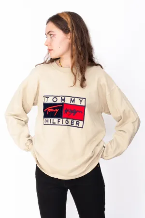 RARE Vintage 90s Tommy Hilfiger Big Logo Sweatshirt