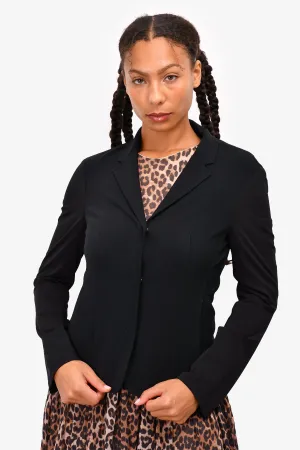 'S Max Mara Black Button-Up Collared Top Size 10 US